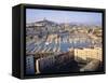 Cityscape of the Port of Marseille, France-Sylvain Grandadam-Framed Stretched Canvas