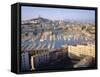 Cityscape of the Port of Marseille, France-Sylvain Grandadam-Framed Stretched Canvas