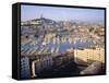Cityscape of the Port of Marseille, France-Sylvain Grandadam-Framed Stretched Canvas