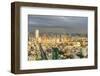 Cityscape of Tokyo at sunset with a rainbow as viewed from Shibuya Scramble Square in Japan-Sheila Haddad-Framed Photographic Print