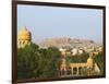 Cityscape of Traditional Architecture, Jasailmer Fort in the Distance, Jaisalmer, Rajasthan, India-Keren Su-Framed Photographic Print