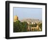 Cityscape of Traditional Architecture, Jasailmer Fort in the Distance, Jaisalmer, Rajasthan, India-Keren Su-Framed Photographic Print