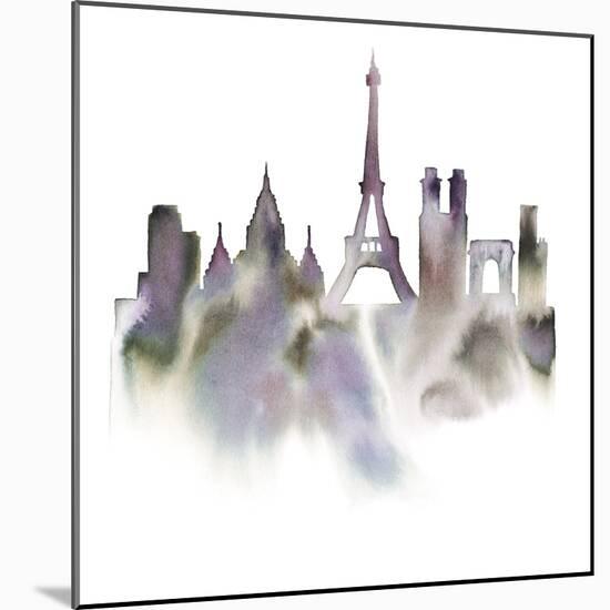 Cityscape Paris-Kristine Hegre-Mounted Giclee Print