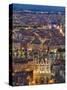 Cityscape, River Saone and Cathedral St. Jean at Night, Lyons (Lyon), Rhone, France, Europe-Charles Bowman-Stretched Canvas