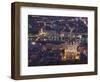 Cityscape, River Saone and Cathedral St. Jean at Night, Lyons (Lyon), Rhone, France, Europe-Charles Bowman-Framed Photographic Print