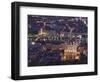 Cityscape, River Saone and Cathedral St. Jean at Night, Lyons (Lyon), Rhone, France, Europe-Charles Bowman-Framed Photographic Print