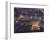 Cityscape, River Saone and Cathedral St. Jean at Night, Lyons (Lyon), Rhone, France, Europe-Charles Bowman-Framed Photographic Print