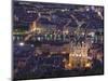 Cityscape, River Saone and Cathedral St. Jean at Night, Lyons (Lyon), Rhone, France, Europe-Charles Bowman-Mounted Photographic Print