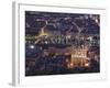 Cityscape, River Saone and Cathedral St. Jean at Night, Lyons (Lyon), Rhone, France, Europe-Charles Bowman-Framed Photographic Print