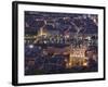 Cityscape, River Saone and Cathedral St. Jean at Night, Lyons (Lyon), Rhone, France, Europe-Charles Bowman-Framed Photographic Print