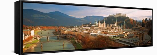 Cityscape Salzburg Austria-null-Framed Stretched Canvas