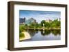 Cityscape Scene of Downtown Huntsville Alabama from Big Spring Park-Rob Hainer-Framed Photographic Print