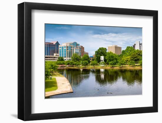 Cityscape Scene of Downtown Huntsville Alabama from Big Spring Park-Rob Hainer-Framed Photographic Print