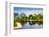 Cityscape Scene of Downtown Huntsville Alabama from Big Spring Park-Rob Hainer-Framed Photographic Print