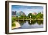 Cityscape Scene of Downtown Huntsville Alabama from Big Spring Park-Rob Hainer-Framed Photographic Print