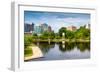 Cityscape Scene of Downtown Huntsville Alabama from Big Spring Park-Rob Hainer-Framed Photographic Print