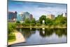 Cityscape Scene of Downtown Huntsville Alabama from Big Spring Park-Rob Hainer-Mounted Photographic Print