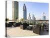 Cityscape Seen From Rooftop Bar, Sheikh Zayed Road, Dubai, United Arab Emirates, Middle East-Amanda Hall-Stretched Canvas