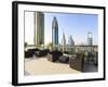 Cityscape Seen From Rooftop Bar, Sheikh Zayed Road, Dubai, United Arab Emirates, Middle East-Amanda Hall-Framed Photographic Print