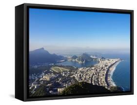 Cityscape seen from the Dois Irmaos Mountain, Rio de Janeiro, Brazil, South America-Karol Kozlowski-Framed Stretched Canvas