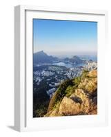 Cityscape seen from the Dois Irmaos Mountain, Rio de Janeiro, Brazil, South America-Karol Kozlowski-Framed Photographic Print