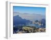 Cityscape seen from the Dois Irmaos Mountain, Rio de Janeiro, Brazil, South America-Karol Kozlowski-Framed Photographic Print