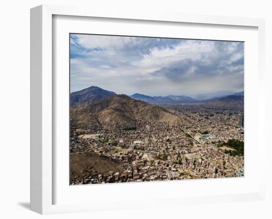 Cityscape seen from the San Cristobal Hill, Lima, Peru, South America-Karol Kozlowski-Framed Photographic Print