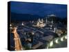 Cityscape Showing Schloss Hohensalzburg, Dusk, Saltzburg, Austria-Charles Bowman-Stretched Canvas