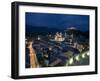 Cityscape Showing Schloss Hohensalzburg, Dusk, Saltzburg, Austria-Charles Bowman-Framed Photographic Print