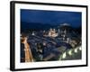 Cityscape Showing Schloss Hohensalzburg, Dusk, Saltzburg, Austria-Charles Bowman-Framed Photographic Print