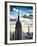 Cityscape Skyscraper, Empire State Building and One World Trade Center, Manhattan, NYC, Vintage-Philippe Hugonnard-Framed Premium Photographic Print