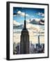 Cityscape Skyscraper, Empire State Building and One World Trade Center, Manhattan, NYC, Vintage-Philippe Hugonnard-Framed Premium Photographic Print