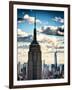 Cityscape Skyscraper, Empire State Building and One World Trade Center, Manhattan, NYC, Vintage-Philippe Hugonnard-Framed Photographic Print