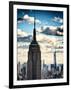 Cityscape Skyscraper, Empire State Building and One World Trade Center, Manhattan, NYC, Vintage-Philippe Hugonnard-Framed Photographic Print