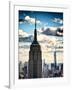 Cityscape Skyscraper, Empire State Building and One World Trade Center, Manhattan, NYC, Vintage-Philippe Hugonnard-Framed Photographic Print