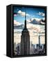 Cityscape Skyscraper, Empire State Building and One World Trade Center, Manhattan, NYC, Vintage-Philippe Hugonnard-Framed Stretched Canvas