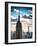 Cityscape Skyscraper, Empire State Building and One World Trade Center, Manhattan, NYC, Vintage-Philippe Hugonnard-Framed Photographic Print