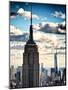 Cityscape Skyscraper, Empire State Building and One World Trade Center, Manhattan, NYC, Vintage-Philippe Hugonnard-Mounted Photographic Print