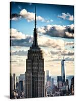 Cityscape Skyscraper, Empire State Building and One World Trade Center, Manhattan, NYC, Vintage-Philippe Hugonnard-Stretched Canvas