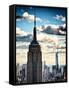 Cityscape Skyscraper, Empire State Building and One World Trade Center, Manhattan, NYC, Vintage-Philippe Hugonnard-Framed Stretched Canvas