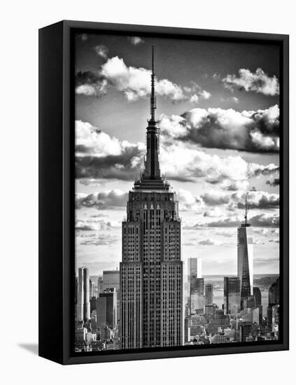 Cityscape Skyscraper, Empire State Building and One World Trade Center, Manhattan, NYC-Philippe Hugonnard-Framed Stretched Canvas