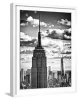 Cityscape Skyscraper, Empire State Building and One World Trade Center, Manhattan, NYC-Philippe Hugonnard-Framed Premium Photographic Print