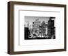 Cityscape Snowy Winter in West Village with Yellow Taxi-Philippe Hugonnard-Framed Art Print