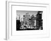 Cityscape Snowy Winter in West Village with Yellow Taxi-Philippe Hugonnard-Framed Art Print