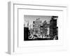 Cityscape Snowy Winter in West Village with Yellow Taxi-Philippe Hugonnard-Framed Art Print