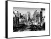 Cityscape Snowy Winter in West Village-Philippe Hugonnard-Framed Stretched Canvas