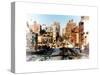 Cityscape Snowy Winter in West Village-Philippe Hugonnard-Stretched Canvas