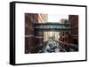 Cityscape Snowy Winter in West Village-Philippe Hugonnard-Framed Stretched Canvas