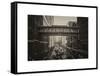 Cityscape Snowy Winter in West Village-Philippe Hugonnard-Framed Stretched Canvas