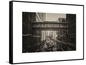 Cityscape Snowy Winter in West Village-Philippe Hugonnard-Framed Stretched Canvas